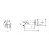 PSC Turning Holder SDUCR/L-Kr93°(HP) Coromant Capto Shank Insert: DCMT DCMX DCGT DCGX DCET DCMW - Big-tools Industrial Supply Tools for Metal Cutting